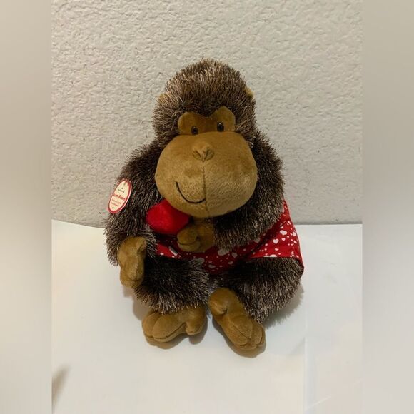 Hallmark Boom Boom Monkey Gorilla Love Plush Light Up Sound Valentine Musical - Picture 1 of 8